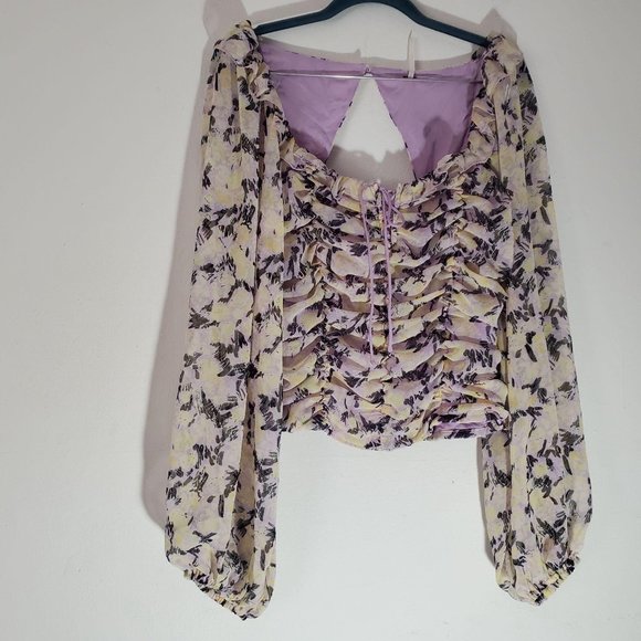 Free people Mabel Printed Blouse M - Picture 5 of 9